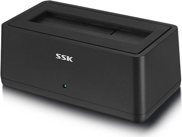 SSK USB to SATA External Hard Drive Docking Station Adapter for 2.5 & Inch HDD SSD SATA, Super Speed up to 5Gbps, Support UASP no Drivers Needed (16TB