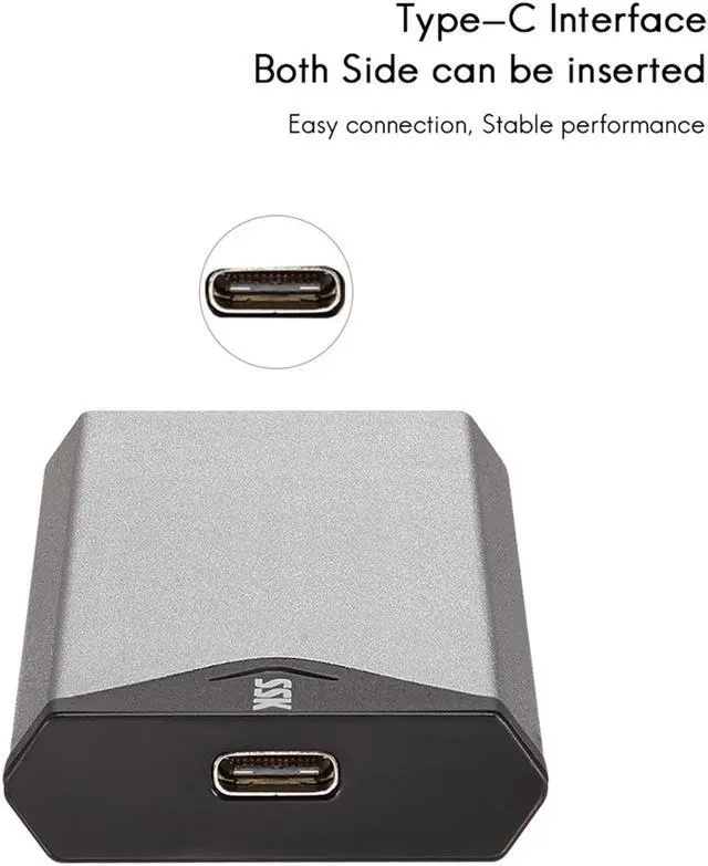 Alt view image 5 of 7 - SSK Aluminum USB 3.2 Gen 1 to M.2 SATA NGFF SSD Enclosure Adapter, External SATA Based M.2 Solid State Drive Enclosure Reader (for M.2 SATA SSD only)