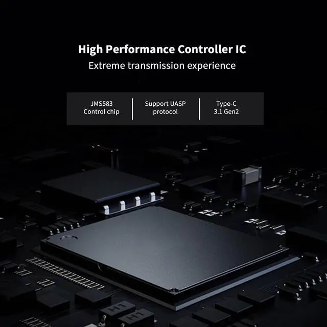 Alt view image 6 of 7 - SSK Aluminum Tool-free M.2 NVME SSD Enclosure Adapter,USB C 3.1/3.2 Gen 2 10Gbps to NVME PCIe M-Key Thunderbolt 3 Solid State Drive External Enclosure Support UASP TRIM for SSD Size 2242/2260/2280