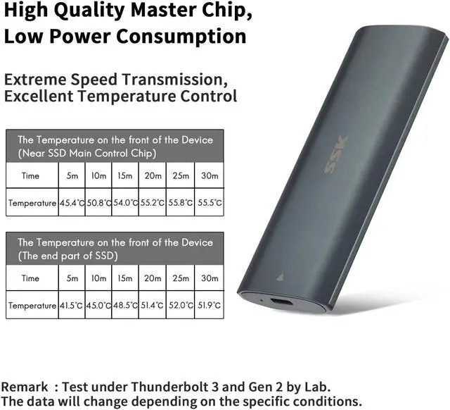 Alt view image 6 of 7 - SSK M.2 NVME SATA SSD Enclosure Adapter,RTL9210B Chips Tool-Free SSD Reader USB C 3.1/3.2 Gen 2 10Gbps PCIe,6Gbps SATA MKey/(B+M) Key,External SSD Enclosure Support UASP Trim for 2242/2260/2280-black