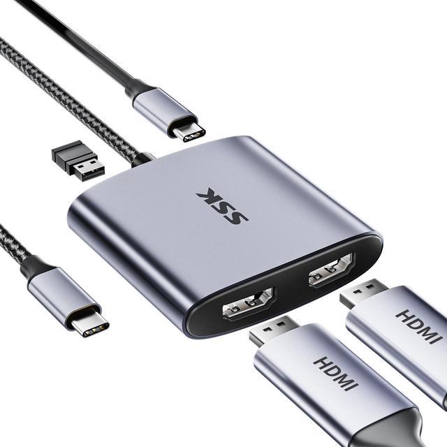 HDMI-C to HDMI Hub 4K@60Hz Adapter USB 3.0 x 2 + USB-C PD 3.0 (100W) -  Thunderbolt 3, Extend Display