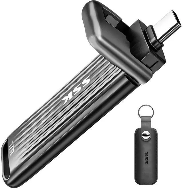 Main image of SSK USB C Flash Drive 1TB Maximum up to 2000mb/s Fast External Hard Drive USB 3.2 Gen 2x2 Portable External SSD Thumb Drive Zinc Alloy USB C Stick for Android Phone/Tablets/Laptops/Mac/iPhone 15/16