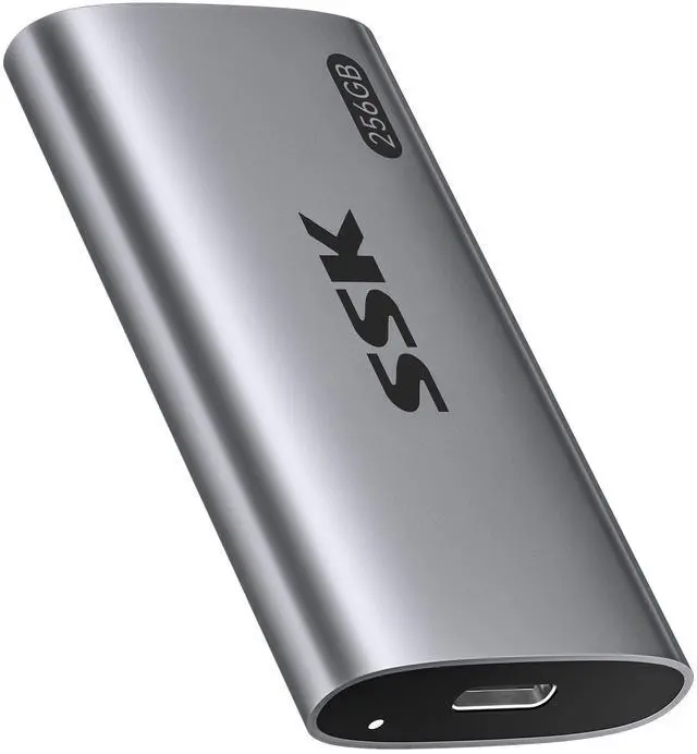 Main image of SSK 256GB SSD External Hard Drive, Portable SSD Up to 550MB/s Fast Solid State Drives, External Drive USB 3.2 Gen2 for iPhone 15/Pro, Windows, Mac, Android with LED Light, Trim, Smart Supported