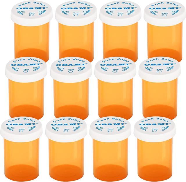Plastic Medicine Pill Bottles with Child Resistant Caps - Push Down and  Turn - Prescription Vial, Medicine Container, Pill Bottle (20 Dram, 12pcs)
