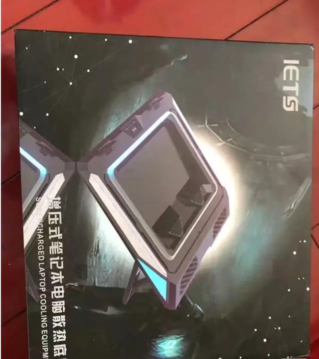 Alt view image 8 of 9 - Gaming Laptop Cooling Pad, 4500RPM Laptop Cooler Pad, More Powerful Turbo-Fan Cooling Pads for 14-17.3 inch Laptop,w/2 USB Ports, Colorful Lights, Adjustable Height, Temperature Drops by 20-30 Degrees