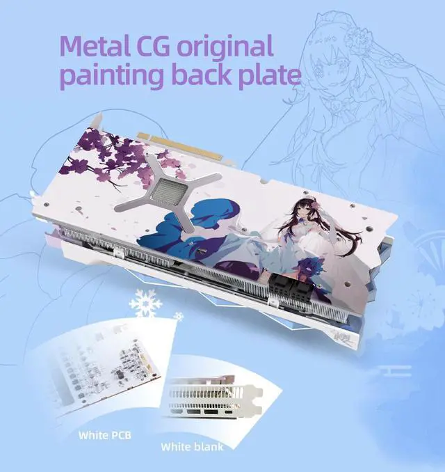 Alt view image 6 of 7 - Yeston Radeon RX 6800 XT 16GB D6 GDDR6 256bit 7nm video cards Desktop computer PC Video Graphics Cards support PCI-Express 4.0 2*DP+1*HDMI-compatible +1*Type c  RGB light effect Fragrant graphics card