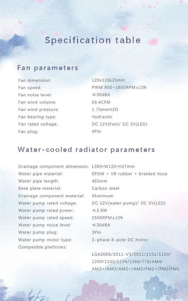 Alt view image 6 of 7 - Yeston * zeaginal Sakura 360 integrated CPU supports Intel / AMD platform PWM temperature control fan water cooling radiator ARGB  synchronous fan