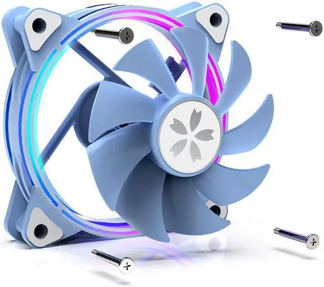 Alt view image 4 of 5 - Yeston * zeaginal Sakura ARGB LED 120mm Case Fan,Quiet Edition High Airflow Color LED Case Fan for PC Cases, CPU Coolers,Radiators SystemComputer Case Cooling Fan