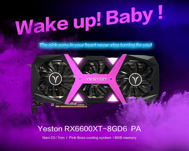 Alt view image 4 of 7 - Yeston Radeon RX 6600 XT 8GB D6 GDDR6 128bit 7nm Desktop computer PC Video Graphics Cards support PCI-Express 4.0 3*DP+1*HDMI-compatible  graphics card