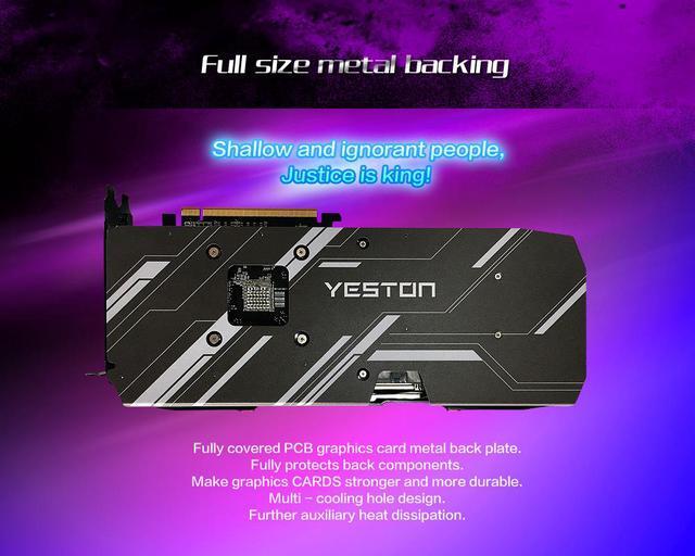 Alt view image 6 of 7 - Yeston Radeon RX 6600 XT 8GB D6 GDDR6 128bit 7nm Desktop computer PC Video Graphics Cards support PCI-Express 4.0 3*DP+1*HDMI-compatible  graphics card