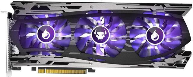 Alt view image 2 of 7 - Yeston Radeon RX 6700 XT 12GB D6 GDDR6 192bit 7nm video cards Desktop computer PC Video Graphics Cards support PCI-Express 4.0 3*DP+1*HDMI-compatible   RGB light effect Fragrant graphics card