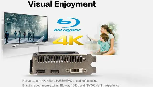 Alt view image 6 of 7 - Yeston Radeon RX 550 4GB GDDR5 1183MHz 512processors PCIExpress 3.0 DirectX12 video cards Double slot DP+HDMI compatible +DVI-D graphics card of Desktop