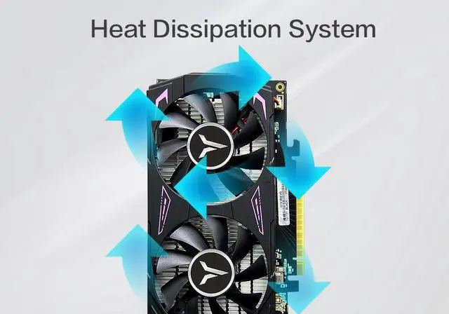 Alt view image 4 of 7 - Yeston GeForce GTX 1650  4GB GDDR6 Graphics cards Nvidia pci express x16 3.0 video cards DirectX 12 Desktop computer PC video gaming graphics card