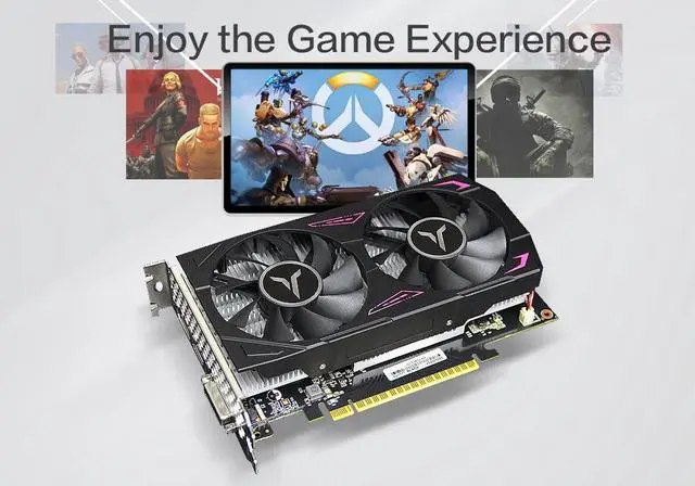 Alt view image 6 of 7 - Yeston GeForce GTX 1650  4GB GDDR6 Graphics cards Nvidia pci express x16 3.0 video cards DirectX 12 Desktop computer PC video gaming graphics card