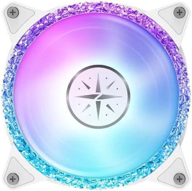 Alt view image 2 of 4 - Zeaginal ZC-12025 ARGB  bling bling*3 LED 120mm Case Fan,Quiet Edition High Airflow Color LED Case Fan for PC Cases, CPU Coolers,Radiators SystemComputer Case Cooling Fan White 3 Packs