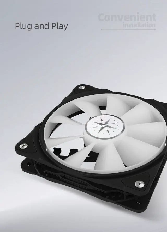 Alt view image 3 of 3 - Zeaginal ZC-12025 ARGB Tears of the Moon God LED 120mm Case Fan,Quiet Edition High Airflow Color LED Case Fan for PC Cases, CPU Coolers,Radiators SystemComputer Case Cooling Fan Black 1 Pack