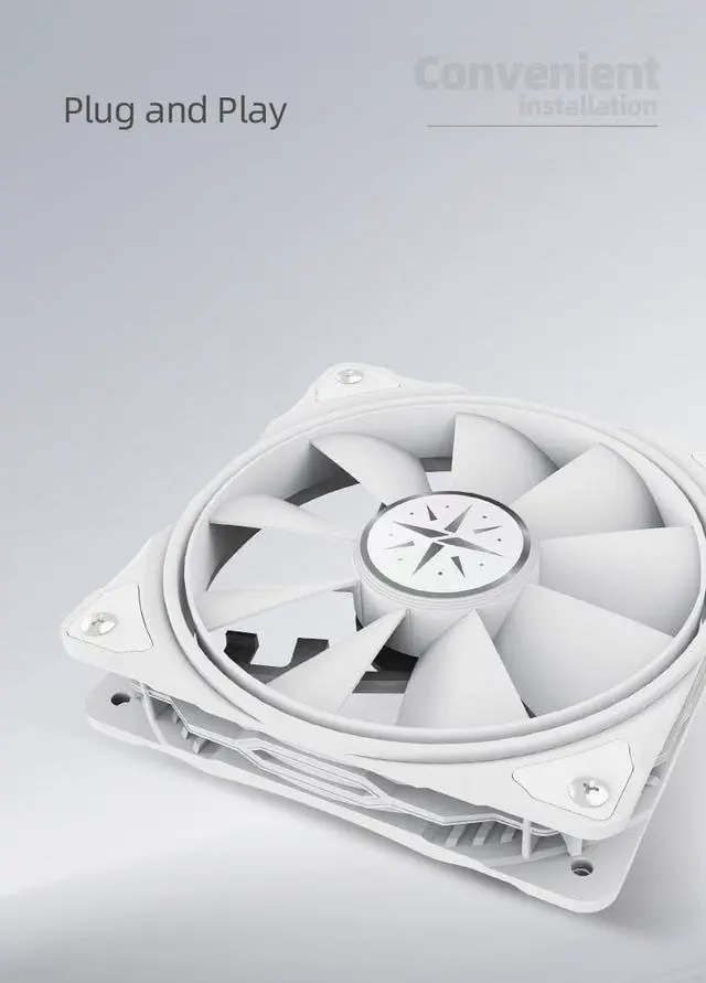 Alt view image 3 of 3 - Zeaginal ZC-12025 ARGB Tears of the Moon God LED 120mm Case Fan,Quiet Edition High Airflow Color LED Case Fan for PC Cases,,Radiators SystemComputer Case Cooling Fan White 1 Pack