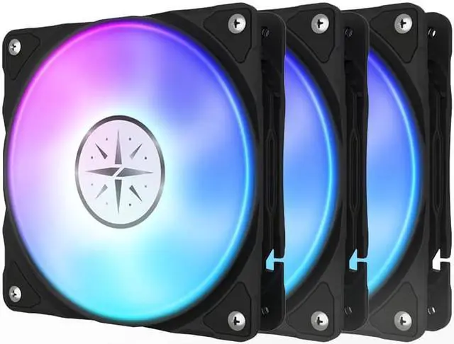 Main image of Zeaginal ZC-12025 ARGB Tears of the Moon God*3 LED 120mm Case Fan,Quiet Edition High Airflow Color LED Case Fan for PC Cases, CPU Coolers,Radiators SystemComputer Case Cooling Fan Black 3 Packs