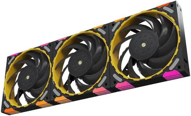 Alt view image 2 of 7 - Yeston * Zeaginal ZC-ZHUISHEN TI Black*3 LED 120mm Case Fan,Quiet Edition High Airflow Color LED Case Fan for PC Cases, FDB bearing Fan CPU Coolers Radiators SystemComputer Case Cooling Fan