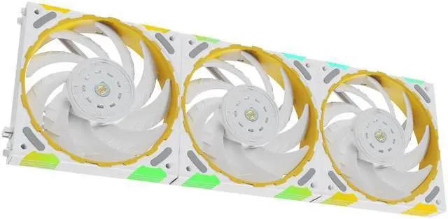 Alt view image 2 of 7 - Yeston * Zeaginal ZC-ZHUISHEN TI White*3 LED 120mm Case Fan,Quiet Edition High Airflow Color LED Case Fan for PC Cases, FDB bearing Fan CPU Coolers Radiators SystemComputer Case Cooling Fan