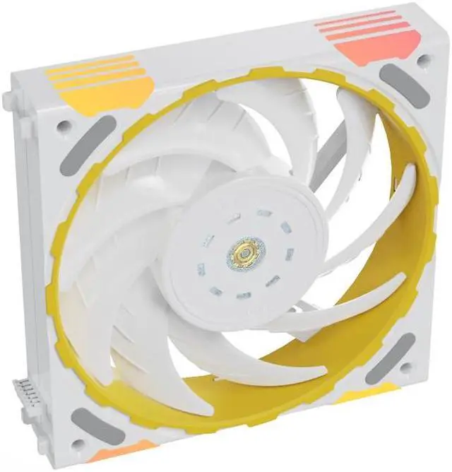 Alt view image 5 of 7 - Yeston * Zeaginal ZC-ZHUISHEN TI White*3 LED 120mm Case Fan,Quiet Edition High Airflow Color LED Case Fan for PC Cases, FDB bearing Fan CPU Coolers Radiators SystemComputer Case Cooling Fan