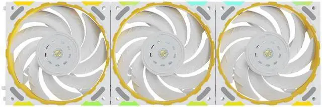 Alt view image 3 of 7 - Yeston * Zeaginal ZC-ZHUISHEN TI White*3 LED 120mm Case Fan,Quiet Edition High Airflow Color LED Case Fan for PC Cases, FDB bearing Fan CPU Coolers Radiators SystemComputer Case Cooling Fan