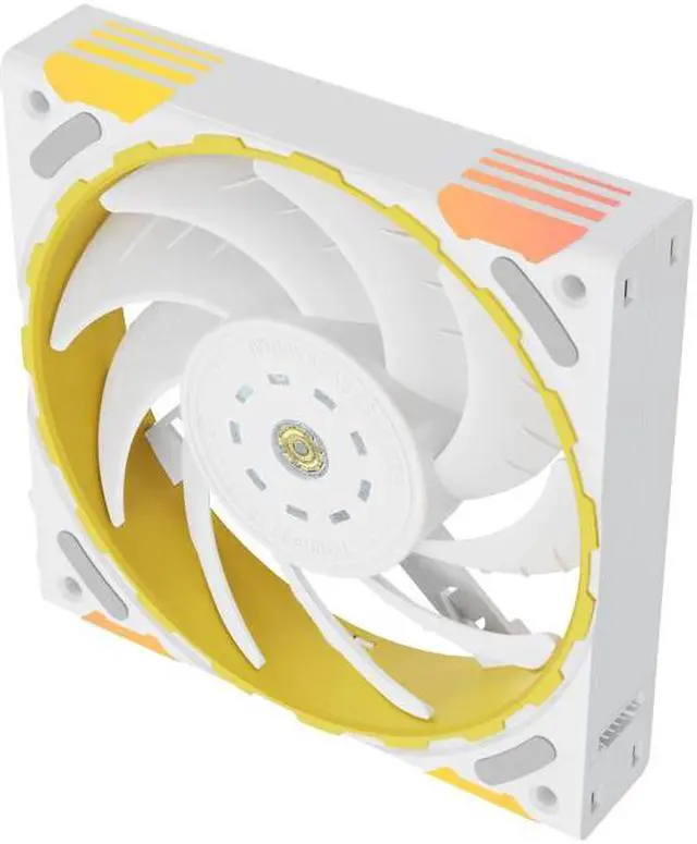 Alt view image 4 of 6 - Yeston * Zeaginal ZC-ZS-TI White LED 120mm Case Fan,Quiet Edition High Airflow Color LED Case Fan for PC Cases, FDB bearing Fan CPU Coolers Radiators SystemComputer Case Cooling Fan