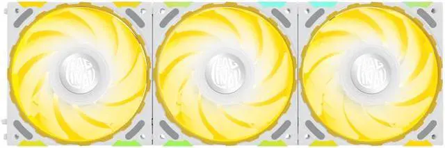 Alt view image 2 of 7 - Yeston * Zeaginal ZC-ZHUISHEN White*3 LED 120mm Case Fan,Quiet Edition High Airflow Color LED Case Fan for PC Cases, CPU Coolers Radiators SystemComputer Case Cooling Fan