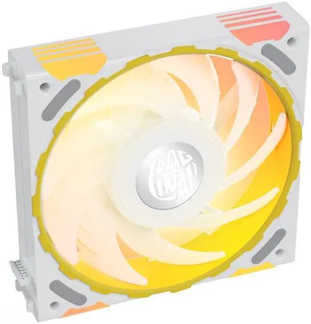 Alt view image 5 of 7 - Yeston * Zeaginal ZC-ZHUISHEN White*3 LED 120mm Case Fan,Quiet Edition High Airflow Color LED Case Fan for PC Cases, CPU Coolers Radiators SystemComputer Case Cooling Fan