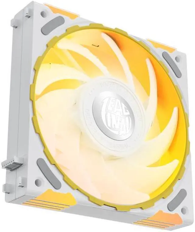 Alt view image 2 of 6 - Yeston * Zeaginal ZC-ZHUISHEN White LED 120mm Case Fan,Quiet Edition High Airflow Color LED Case Fan for PC Cases, CPU Coolers Radiators SystemComputer Case Cooling Fan