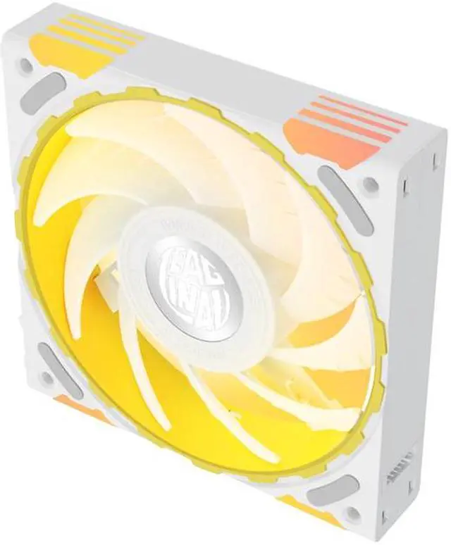 Alt view image 4 of 6 - Yeston * Zeaginal ZC-ZHUISHEN White LED 120mm Case Fan,Quiet Edition High Airflow Color LED Case Fan for PC Cases, CPU Coolers Radiators SystemComputer Case Cooling Fan