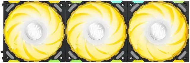Alt view image 2 of 7 - Yeston * Zeaginal ZC-ZHUISHEN Black*3 LED 120mm Case Fan,Quiet Edition High Airflow Color LED Case Fan for PC Cases, CPU Coolers Radiators SystemComputer Case Cooling Fan