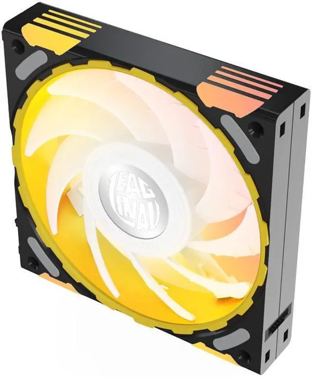 Alt view image 6 of 7 - Yeston * Zeaginal ZC-ZHUISHEN Black*3 LED 120mm Case Fan,Quiet Edition High Airflow Color LED Case Fan for PC Cases, CPU Coolers Radiators SystemComputer Case Cooling Fan