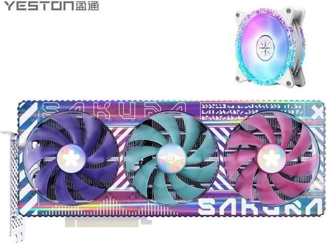 Yeston Sakura BlingBling Fan*1+RTX 4080*1 16GB GDDR6X video cards Desktop  computer PC video gaming graphics card - Newegg.com