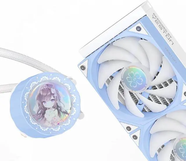 Alt view image 4 of 14 - Yeston New Sakura 360 integrated CPU supports Intel / AMD platform PWM temperature control fan water cooling radiator ARGB synchronous fan