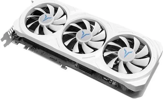 Alt view image 2 of 7 - Yeston Radeon RX 7700 XT 12G GDDR6 video cards Desktop computer PC Video Graphics Cards support PCI-Express 4.0 3*DP+1*HDMI-compatible white graphics card