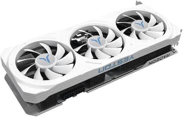 Alt view image 5 of 7 - Yeston Radeon RX 7700 XT 12G GDDR6 video cards Desktop computer PC Video Graphics Cards support PCI-Express 4.0 3*DP+1*HDMI-compatible white graphics card