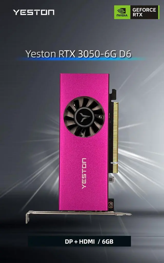 Alt view image 6 of 7 - Yeston GeForce RTX 3050 6GB GDDR6 LP Graphics cards pci express 3.0 video cards Desktop computer PC video gaming graphics card RTX3050 - 6GD6 LP