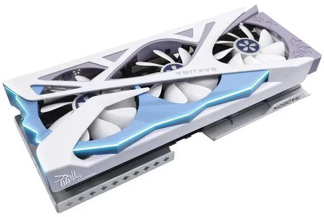 Yeston Sakura Radeon RX 9070 16G GDDR6 256bit 4nm Desktop computer PC Video Graphics Cards support PCI-Express 5.0 3*DP+1*HDMI-compatible ARGB graphics card Sakura