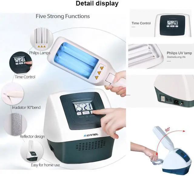 Alt view image 9 of 9 - KERNEL UV phototherapy KN-4006B 311nm Narrow band UVB Lamp for psoriasis vitiligo