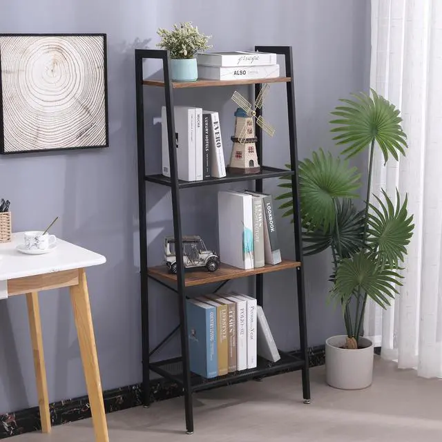 Main image of 4-Shelf Shelves Storage Unit Metal Multipurpose Light Indoor Storage Rack  With Leveling Feet ,Black(22 "x 13.6" x 54 ")