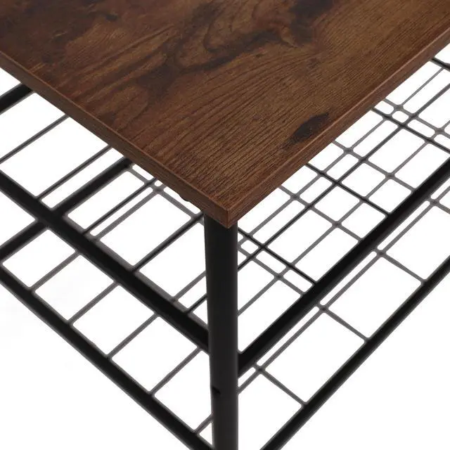 Alt view image 6 of 6 - Coat Rack, Hall Tree with Shoe Bench for Entryway, Industrial Accent Living Furniture with Steel Frame, Leveling Feet,3-in-1 Design, Easy Assembly,Black(28"x15"x71")