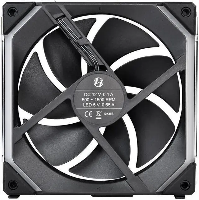 Alt view image 6 of 7 - Case Fan SL120 6 Pack Black-with Controller and Extension (ARGB 120mm LED PWM Daisy-Chain) UF-SL120-6B PC Cooling Computer ARGB Case Fans Heatsink Cooler