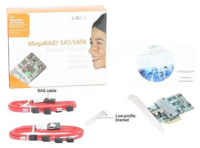 Alt view image 4 of 4 - LSI MegaRAID SATA / SAS 9260-8i 6Gb/s PCI-Express 2.0 w/ 512MB Onboard Memory RAID Controller Card, Kit--Avago Technologies