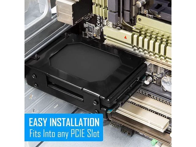 Alt view image 2 of 7 - SSD Mounting Bracket for PCI 2 x 25 Inch SSD to PCI Internal Hard Drive Mounting Kit Convert Any 2 x 25 SSD Into One PCI Slot Mounting Screws Included Quick Easy Installation