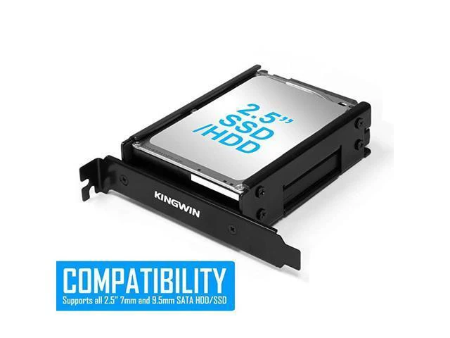 Alt view image 3 of 7 - SSD Mounting Bracket for PCI 2 x 25 Inch SSD to PCI Internal Hard Drive Mounting Kit Convert Any 2 x 25 SSD Into One PCI Slot Mounting Screws Included Quick Easy Installation