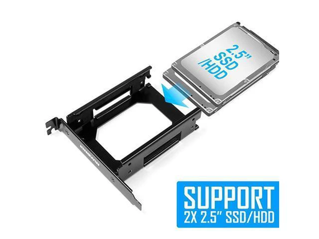 Alt view image 5 of 7 - SSD Mounting Bracket for PCI 2 x 25 Inch SSD to PCI Internal Hard Drive Mounting Kit Convert Any 2 x 25 SSD Into One PCI Slot Mounting Screws Included Quick Easy Installation