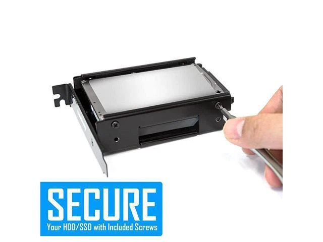 Alt view image 6 of 7 - SSD Mounting Bracket for PCI 2 x 25 Inch SSD to PCI Internal Hard Drive Mounting Kit Convert Any 2 x 25 SSD Into One PCI Slot Mounting Screws Included Quick Easy Installation