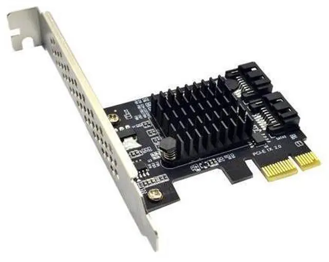 Alt view image 3 of 5 - On Card Controller SATA 3 PCIE SATA3 PCIE/PCI-E dual SATA Card/Expansion/Multiplier PCI Express SATA Port Marvell 88SE9125
