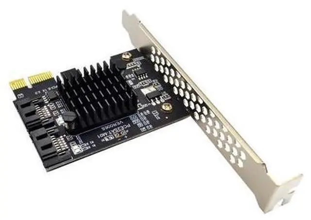 Alt view image 4 of 5 - On Card Controller SATA 3 PCIE SATA3 PCIE/PCI-E dual SATA Card/Expansion/Multiplier PCI Express SATA Port Marvell 88SE9125